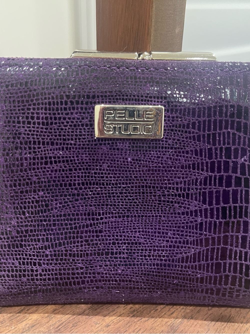 Pelle Studio Purple Textured Clutch Small Wallet